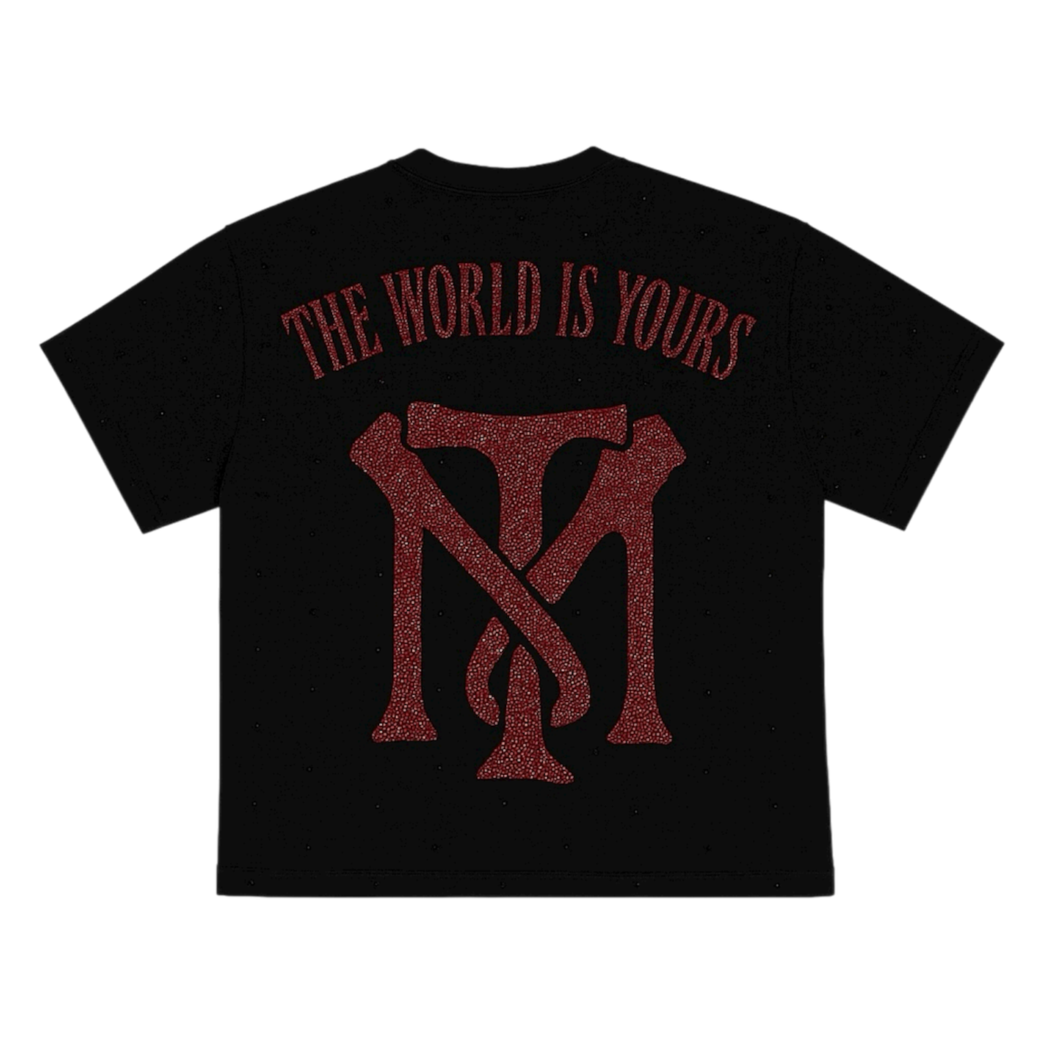 THE WORLD IS YOUR RHINESTONE TEE